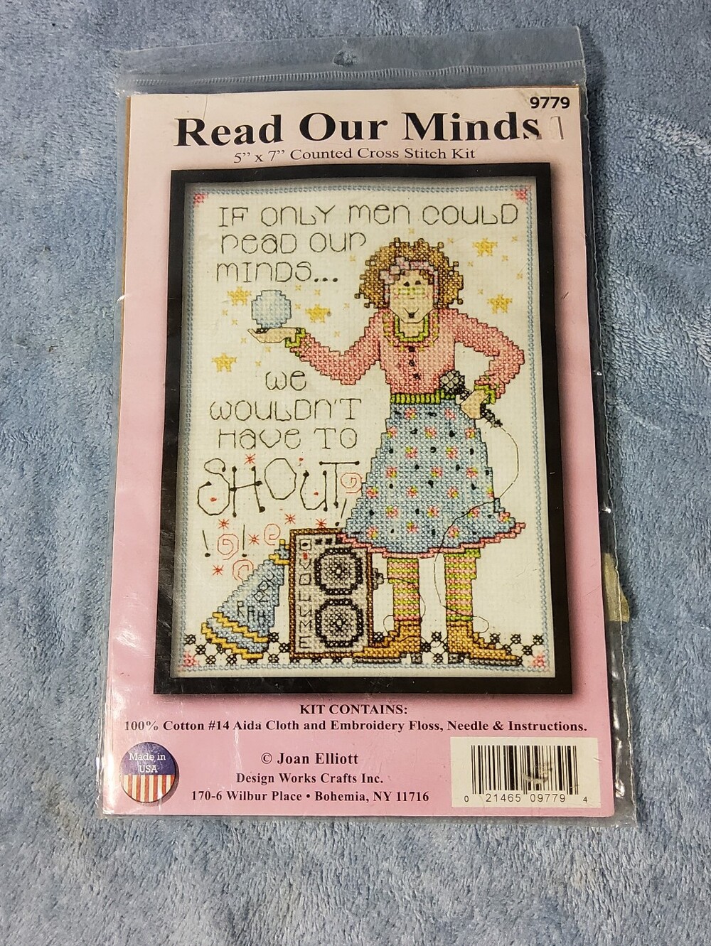 New Design Works 5" x 7" Cross Stitch Kit If Only Men Could Read Our Minds #9779